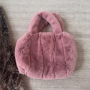 Free People Pink Fuzzy Tote